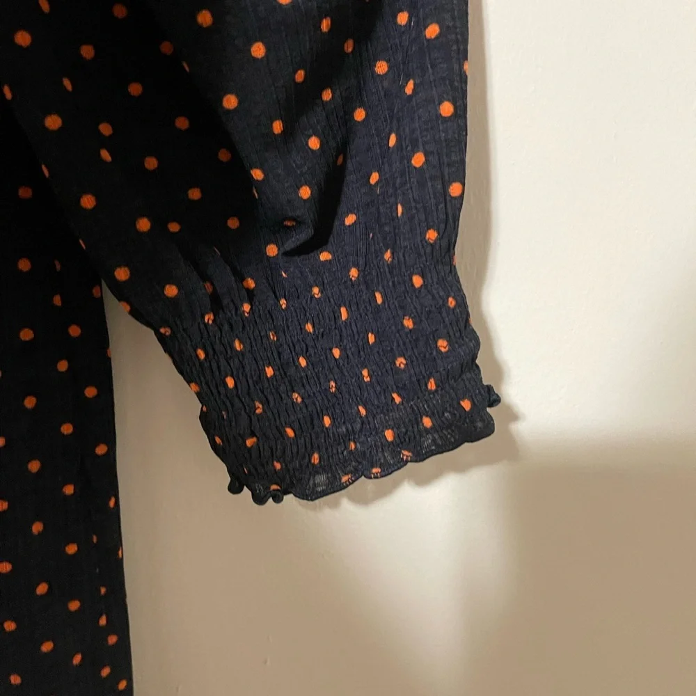Zara navy blue orange polka dot - Picture 3 of 4